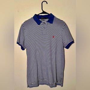 Men’s Large Custom Fit Stripped Polo